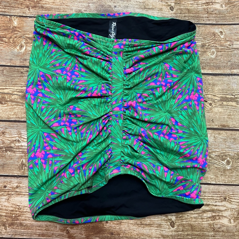 Reina Olga Women's Green and Pink Swim Tropical Resort Coverup